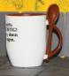 Preview: Weiße Tasse mit Spruch "GANZ WICHTIG!, ERST AUFLEGEN; DANN ARSCHLOCH SAGEN!"