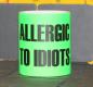 Preview: Neontasse mit Spruch "ALLERGIC TO IDIOTS"
