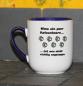 Preview: Weiße Tasse mit Spruch  "OHNE EIN PAAR KATZENHAARE, IST MAN NICHT RICHTIG ANGEZOGEN"