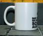 Preview: Weiße Tasse mit Spruch Yoda  "MIR NED UFF DA SACK GANGA DU MIA SOLSCHT"