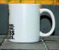 Preview: Weiße Tasse mit Spruch Yoda  "MIR NED UFF DA SACK GANGA DU MIA SOLSCHT"