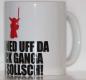 Preview: Weiße Tasse mit Spruch YODA" MIR NED UFF DA SACK GANGA DU SOLSCHT!"