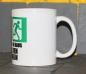 Preview: Weiße Tasse mit Spruch "DIE EINEN RENNEN RAUS DIE ANDEREN RENNEN REIN"