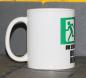 Preview: Weiße Tasse mit Spruch "DIE EINEN RENNEN RAUS DIE ANDEREN RENNEN REIN"