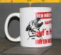 Preview: Weiße Tasse mit Spruch "ICH MÖCHTE NUR KAFFEE UND AUF´N HUNDEPLATZ"