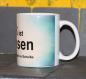 Preview: Weiße Tasse mit Spruch "GLÜCK IST WIE PUPSENWENN MAN ES ERZWINGT"