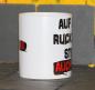 Preview: Weiße Tasse mit Spruch "AUF DER RÜCKSEITE STEHT AUCH WAS"