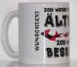 Preview: Weiße Tasse mit Spruch "ICH WERD NICHT ÄLTER ICH WERDE BESSER"