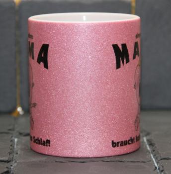 Weiße Tasse mit Spruch  "Weiße Tasse mit Spruch "EINE WAHRE MAMA BRAUCHT KEIN SCHLAF"
