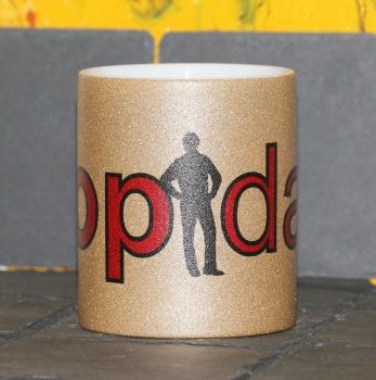 Weiße Tasse mit Spruch  "TOPDAD"
