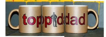 Weiße Tasse mit Spruch "TOPDAD"