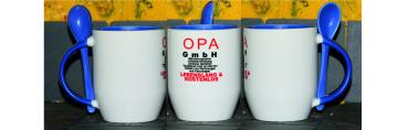 Weiße Tasse mit Spruch "OPA GmbH"