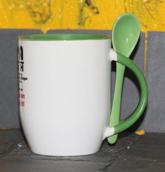 Weiße Tasse mit Spruch "PAPA GmbH"