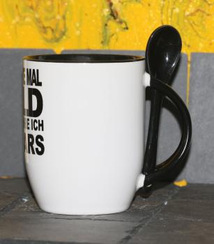 Weiße Tasse mit Spruch "ICH HATTE MAL GELD, JETZ FAHRE ICH US CARS"