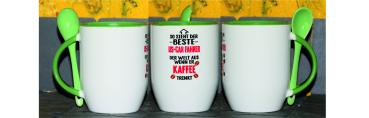 Weiße Tasse mit Spruch "SWeiße Tasse mit Spruch "SO SIEHT DER BESTE US-CAR FAHRER DER WELT AUS"