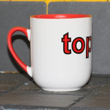Weiße Tasse mit Spruch "TOPDAD"