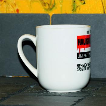 Weiße Tasse mit Spruch "Ich bin Hausmeister und habe immer RECHT"