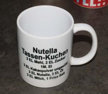 Weiße Tasse Nutellakuchen