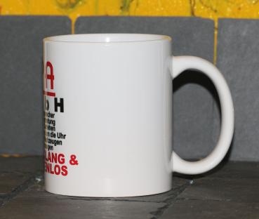 Weiße Tasse mit Spruch  Tasse mit Spruch "OPA GmbH"