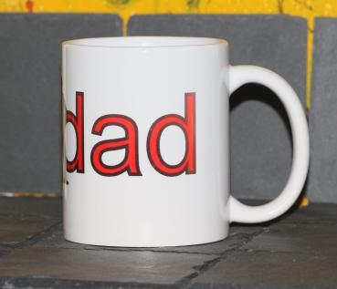 Weiße Tasse mit Spruch "TOPDAD"