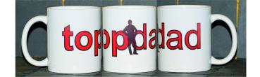 Weiße Tasse mit Spruch "TOPDAD"