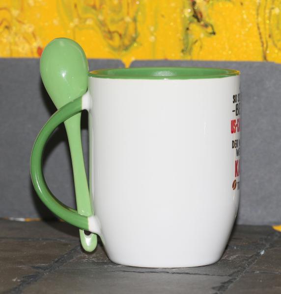 Weiße Tasse mit Spruch Weiße Tasse mit Spruch "SO SIEHT DER BESTE US-CAR FAHRER DER WELT AUS"