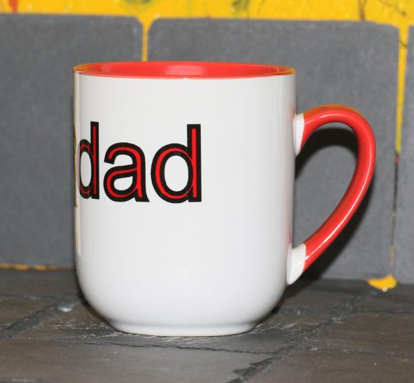 Weiße Tasse mit Spruch "TOPDAD"
