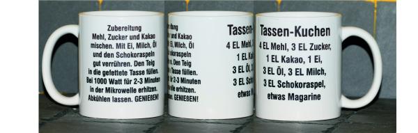 Weiße Tasse mit Spruch Polizist "ACH EGAL ICH DARF MIT BLAULICHT FAHREN"
