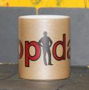 Weiße Tasse mit Spruch  