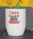 Weiße Tasse mit Spruch 