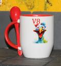 Weiße Tasse mit Spruch 