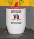 Weiße Tasse mit Spruch 