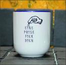 Weiße Tasse mit Spruch 
