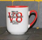 Weiße Tasse mit Spruch 