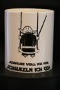 Weiße Tasse mit Spruch YODA 