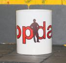 Weiße Tasse mit Spruch 