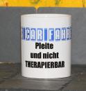 Weiße Tasse mit Spruch 