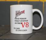 Weiße Tasse mit Spruch 