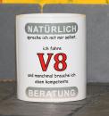 Weiße Tasse mit Spruch  