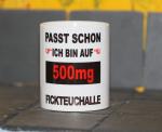Weiße Tasse mit Spruch 