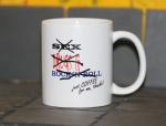 Weiße Tasse mit Spruch 