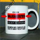 Weiße Tasse mit Spruch 